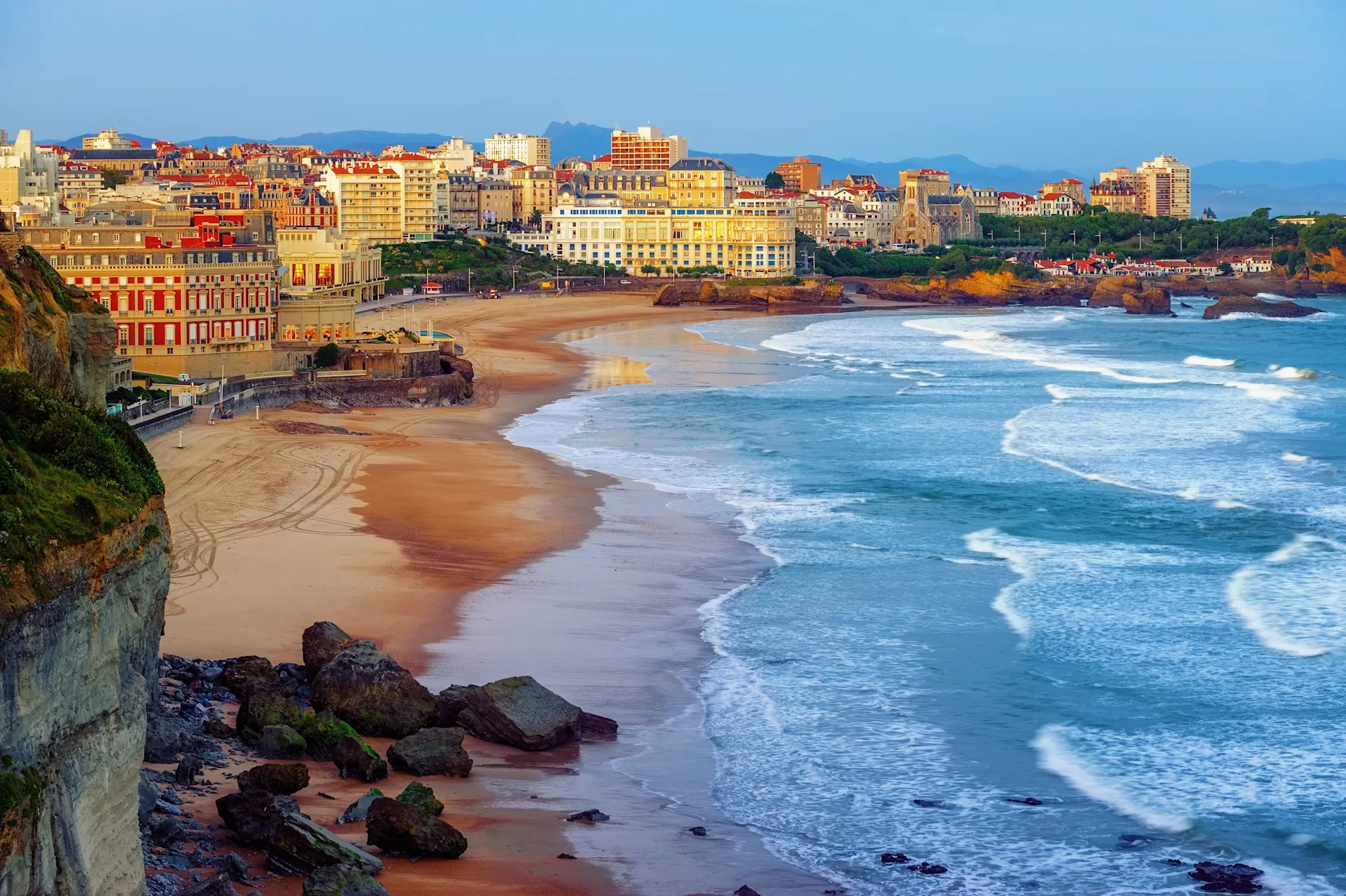 Vue sur Biarritz depuis la côte